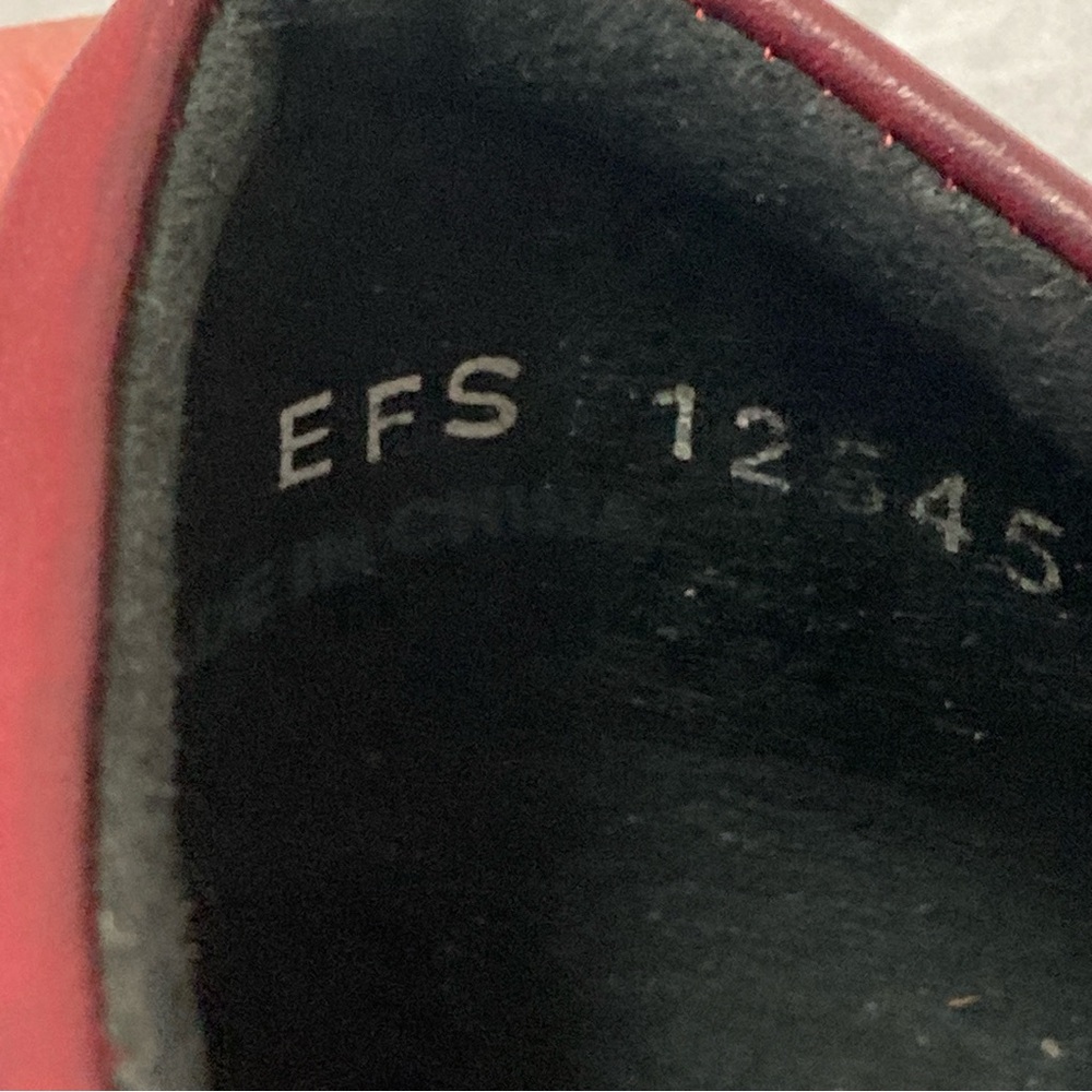 Ziera Shoes Sz EU37 US7 Red Leather Lace Up Comfort Flats All Sorts - Picture 13 of 16
